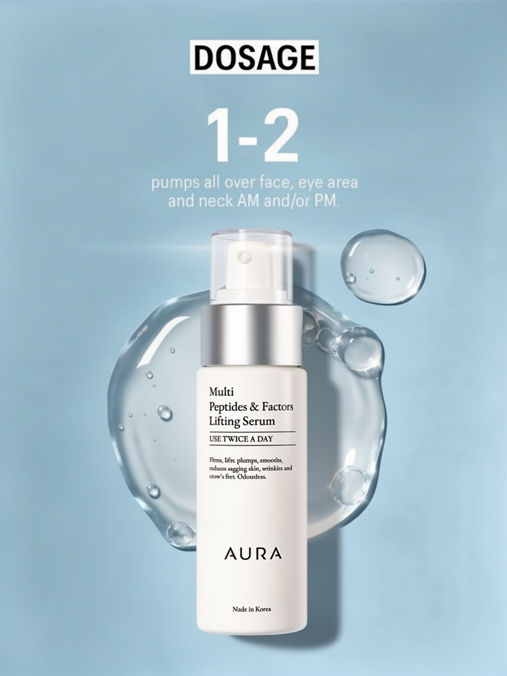 AURA LIFT (Jul 26 Batch): Multi Peptides & Factors Advanced Lifting Serum